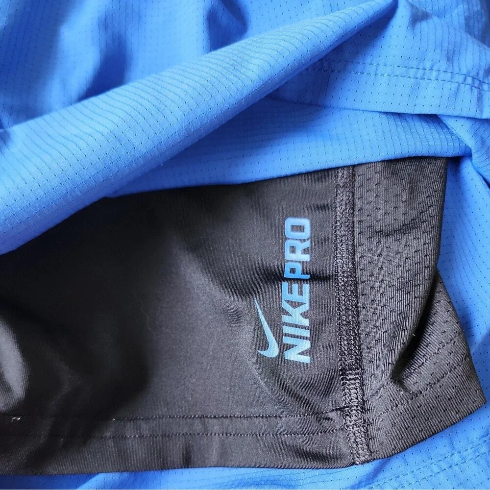 Nike Dri-Fit Mens 2in1 Running Shorts XL blue Liner Drawstring Pockets